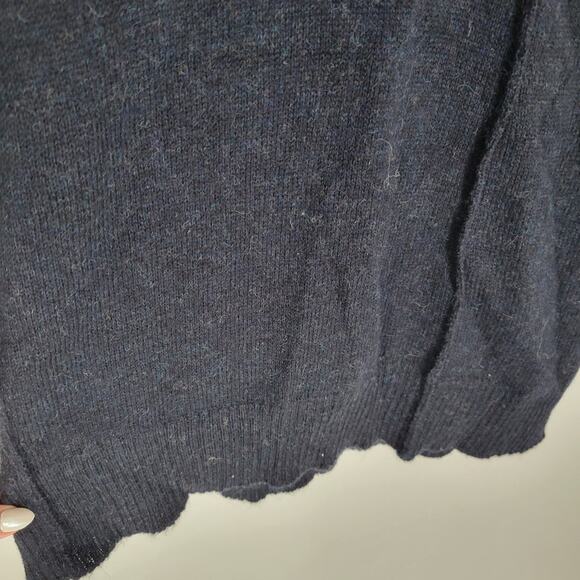 Peruvian Connection Blue Alpaca Wide Neck Long Sleeve Mini Dress M - Picture 6 of 6